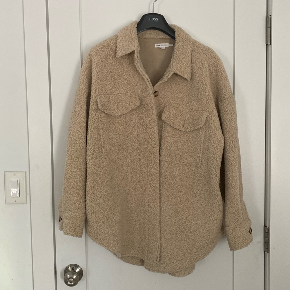 Good American contour Sherpa jacket